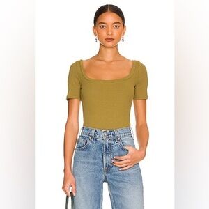 n:PHILANTHROPY Langley Olive Bodysuit Size Small